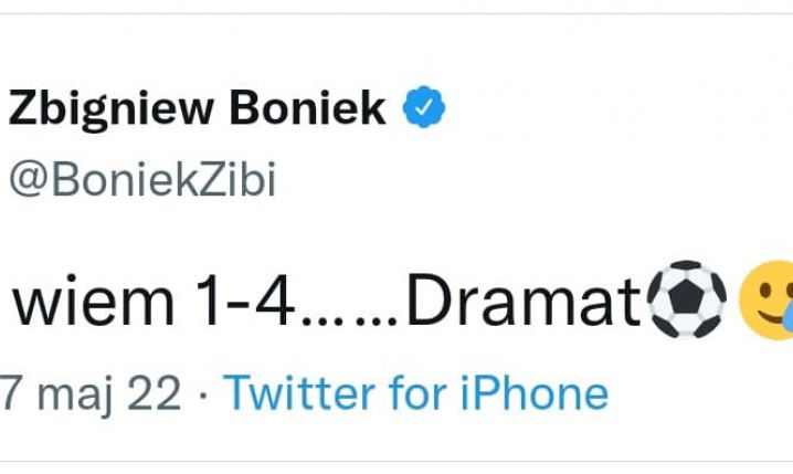 TWEET Zbigniewa Bońka po meczu Widzewa... :D